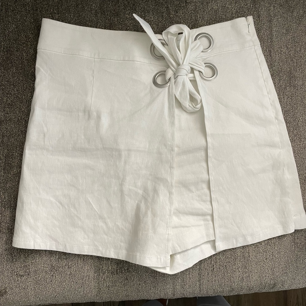 Leith White Linen Skort - Size Small